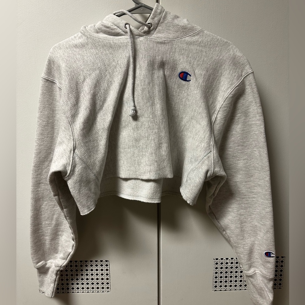 Grey champion cropped hoodie. XS women’s